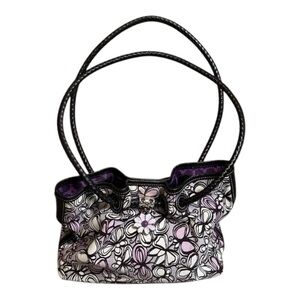 BRIGHTON LILLIAN CANVAS & LEATHER HANDBAG